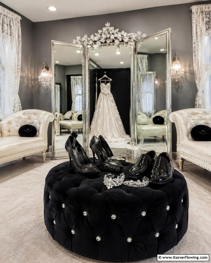 Black Wedding Shoes - 30 Black-Themed Wedding Decor Ideas for Bold Celebrations