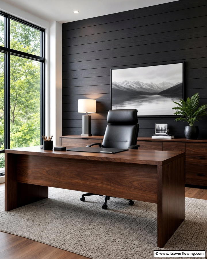 Black Wood Accent Wall - 25 Wood Trim Accent Wall Ideas for a Warm Touch