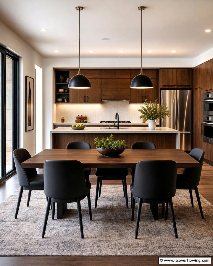 Black and Brown Dining Set - 25 Black and Brown Kitchen Ideas for a Bold Look