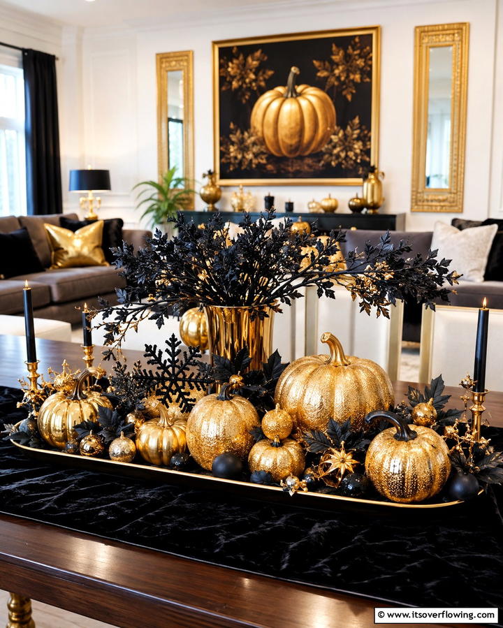 Black and Gold Seasonal Themes - 25 Stunning Black and Gold Centerpiece Ideas for Your Home