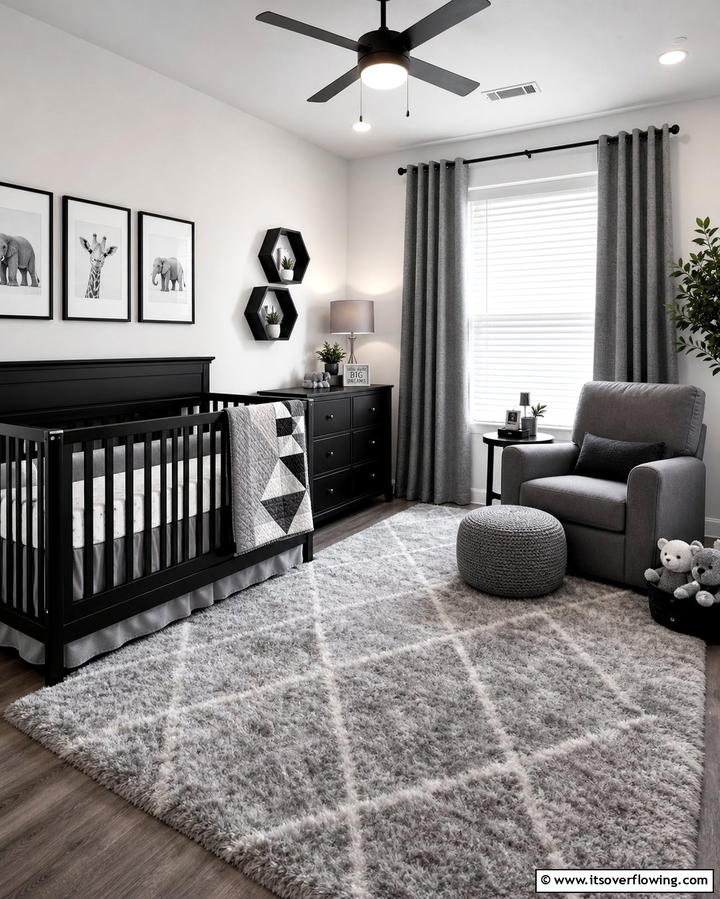 Black and Gray Palette - 25 Black Nursery Ideas for Modern Baby Rooms