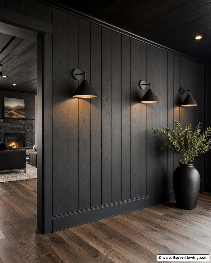 Black and Gray Textured Walls - 25 Gray and Black Kitchen Ideas for a Modern Look