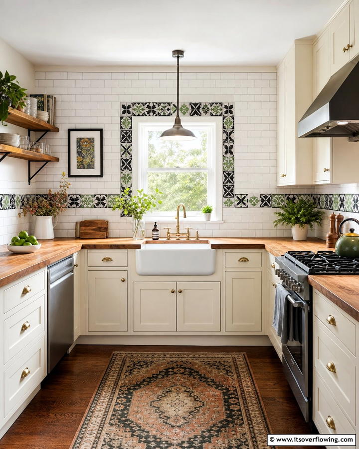 Black and Green Accent Tiles - 25 Black and Green Kitchen Ideas for Bold Design