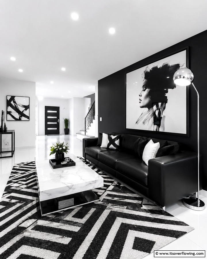 Black and White Contrast - 25 Contemporary Interior Design Style Ideas