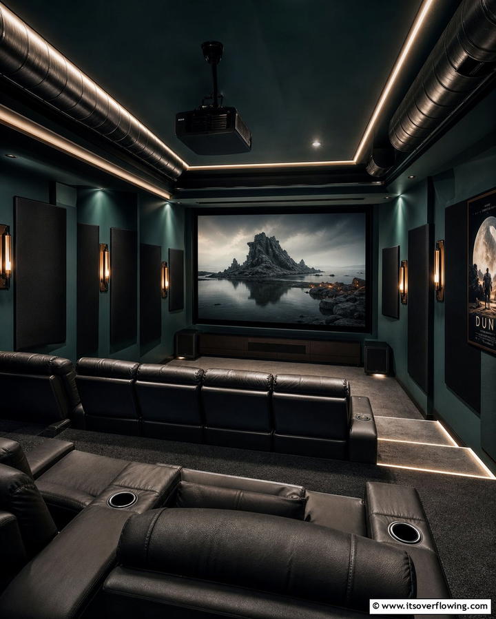 Blackened Teal - 30 Home Theater Paint Colors for Immersive Entertainment