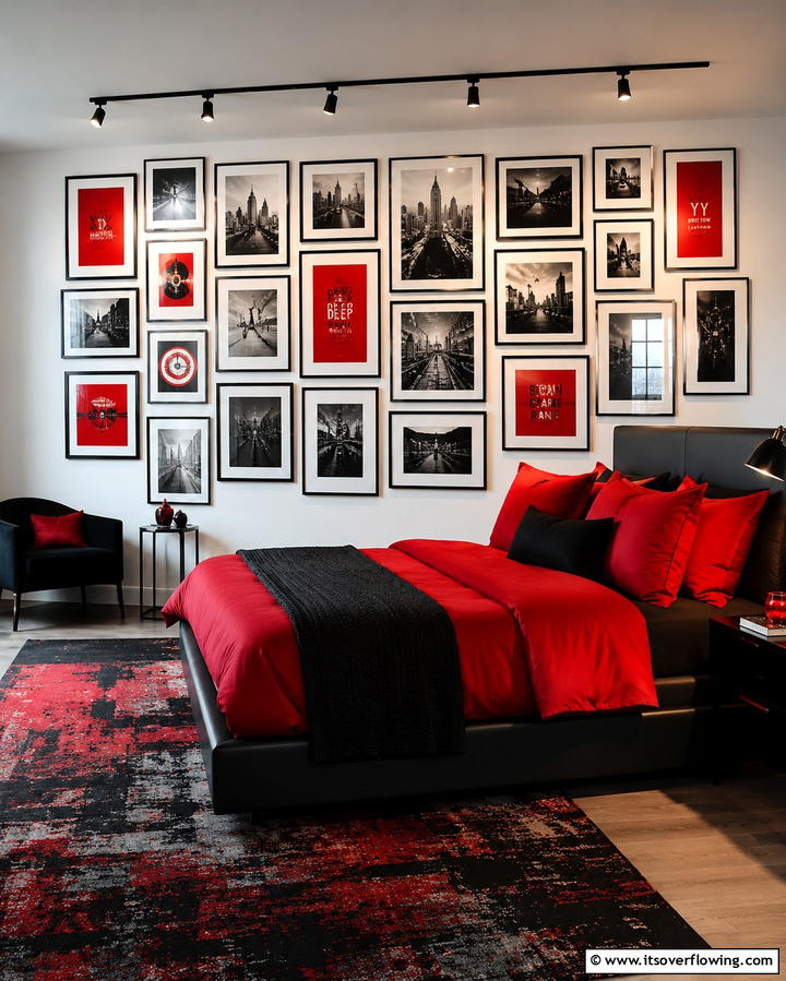 Blackout Curtains - 25 Red Black and White Bedroom Ideas for a Bold Look