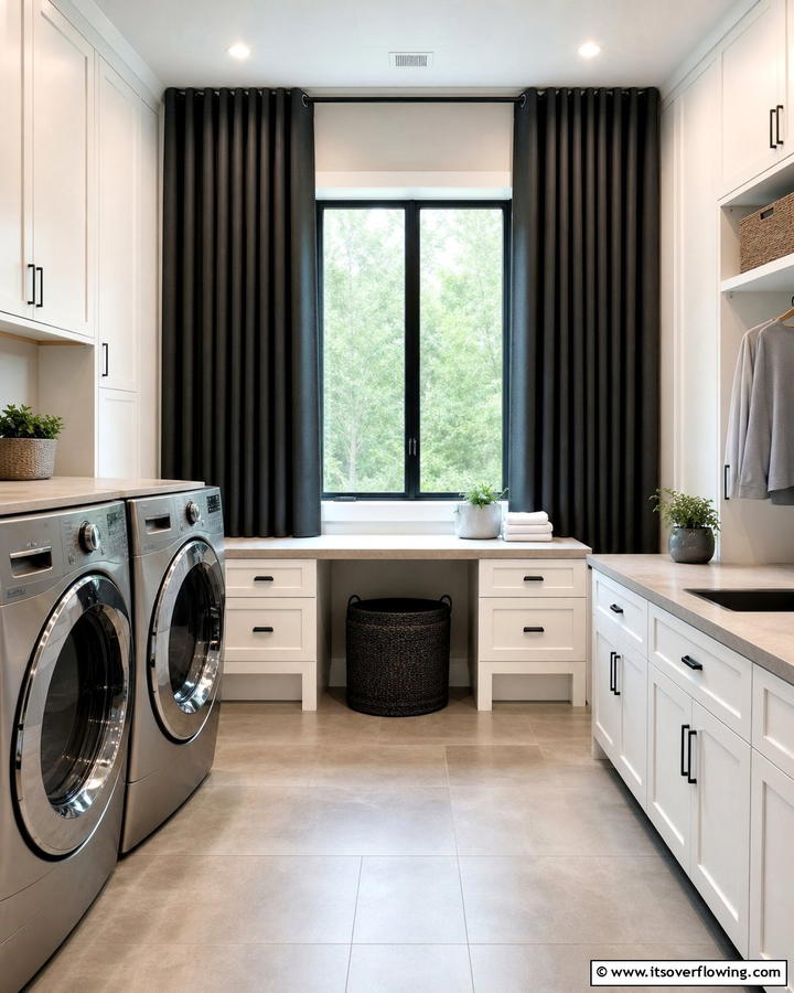 Blackout Curtains for Privacy and Functionality - 20 Laundry Room Curtain Ideas for a Stylish and Private Space