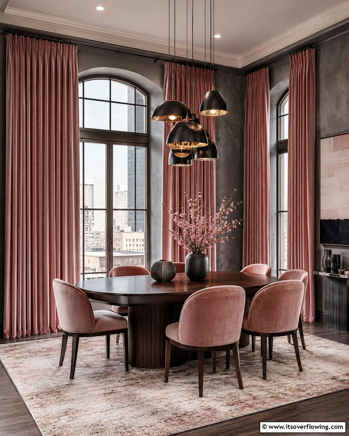 Blackout Curtains for Versatility - 25 Dining Room Window Treatments for Elegant Spaces