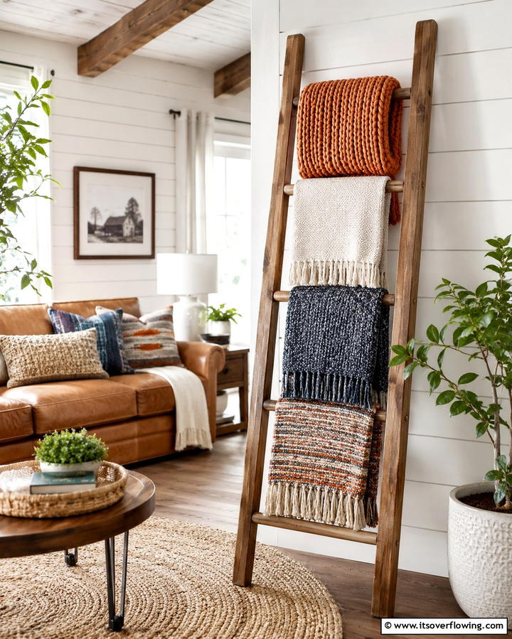 Blanket Ladders - 25 Creative Blanket Storage Ideas for Cozy Homes
