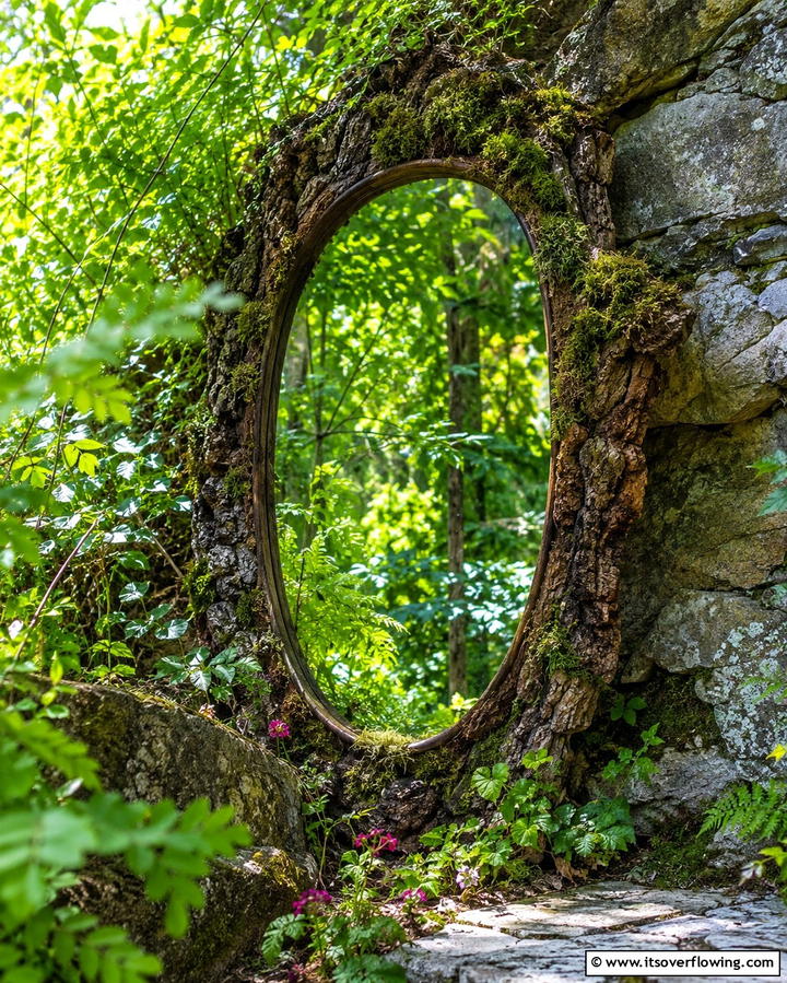 Blend Nature With Camouflaged Mirrors - 25 Garden Mirror Ideas to Enhance Outdoor Spaces