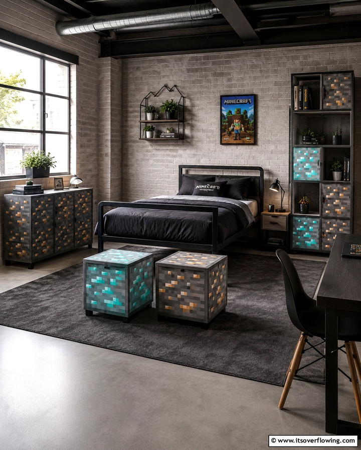 Block Like Furniture - 30 Minecraft Bedroom Ideas for Block-Inspired Fun