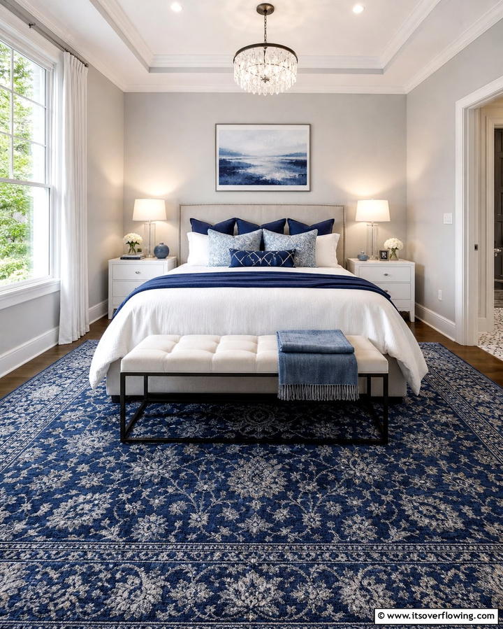 Blue Area Rug - 25 Girls Blue Bedroom Ideas- Fresh & Calming Designs