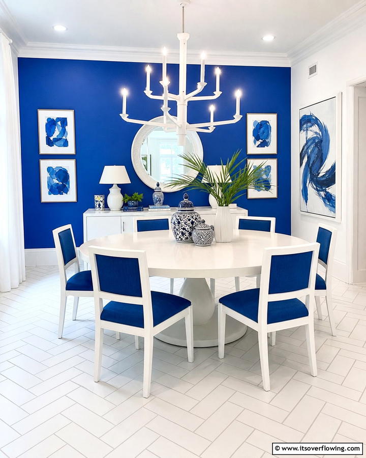 Blue and White Harmony - 21 Blue Dining Room Ideas for Calm Entertaining Spaces