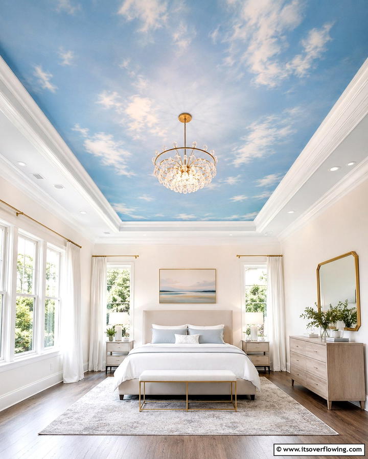 Blue and White Striped Bedding - 25 Light Blue Bedroom Ideas for a Serene Retreat