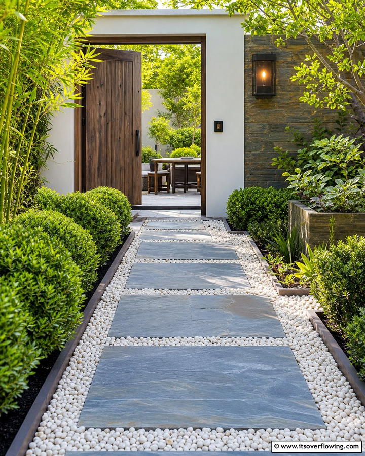 Bluestone Walkway with Gravel Accents - 25 Bluestone Walkway Ideas for Your Garden