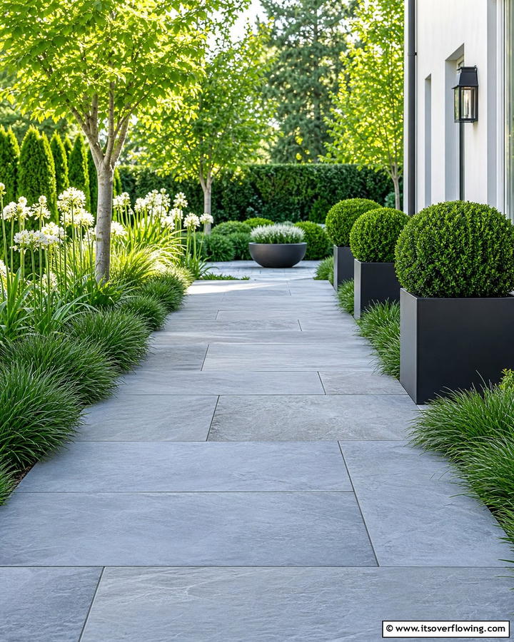 Bluestone Walkway with Large Flagstones - 25 Bluestone Walkway Ideas for Your Garden