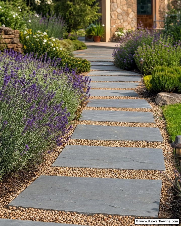 Bluestone and Gravel Combination Walkway - 25 Bluestone Walkway Ideas for Your Garden
