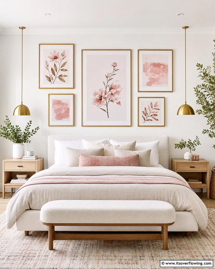 Blush Pink Wall ArtExact - 25 Dreamy Blush Pink Bedroom Ideas for a Romantic Look