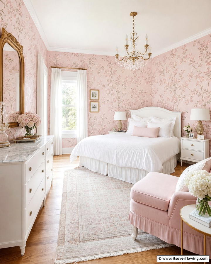 Blush Pink Wallpaper - 25 Dreamy Blush Pink Bedroom Ideas for a Romantic Look
