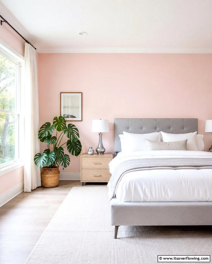 Blush Pink Walls for a Soft Ambience - 25 Pink Room Ideas to Create a Cozy and Inviting Space
