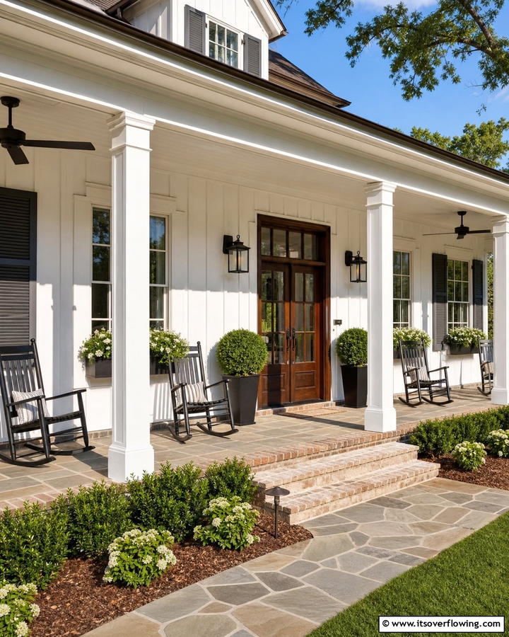 Board and Batten Siding - 30 Southern Front Porch Ideas for Welcoming Outdoor Spaces