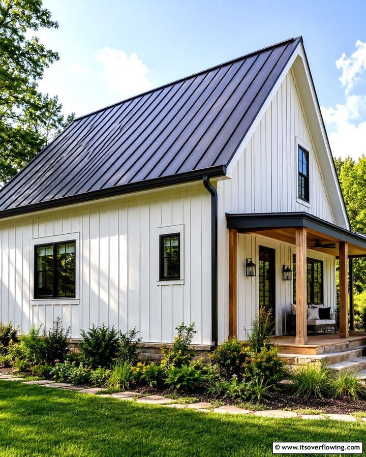 Board and Batten Siding for a Rustic Touch - 25 Modern Cottage House Exterior Ideas for a Charming Look