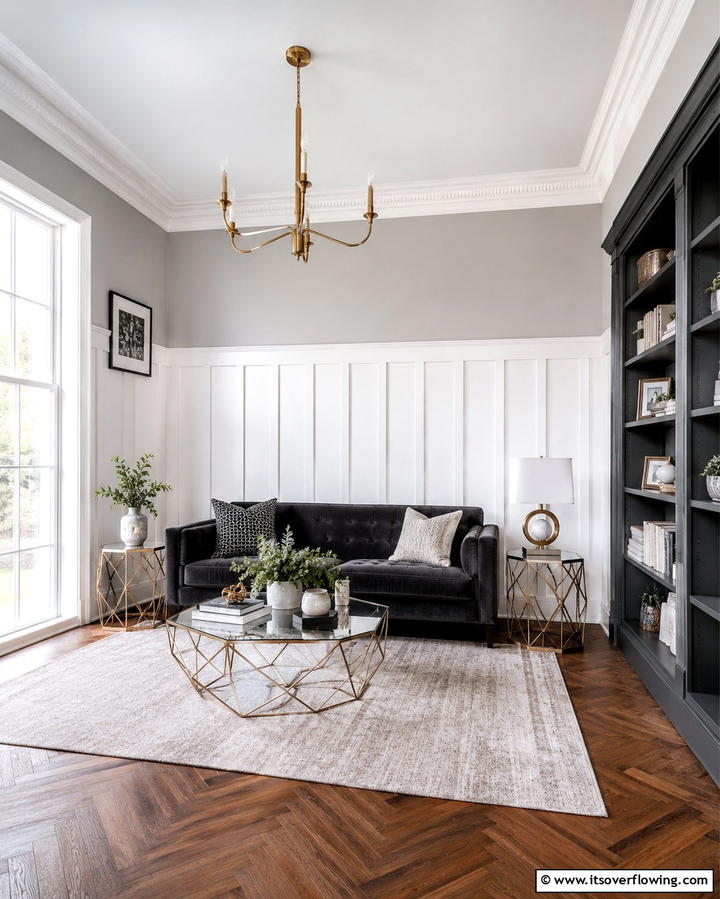 Board and Batten Wainscoting - 30 Elegant Living Room Wainscoting Ideas for Modern Homes