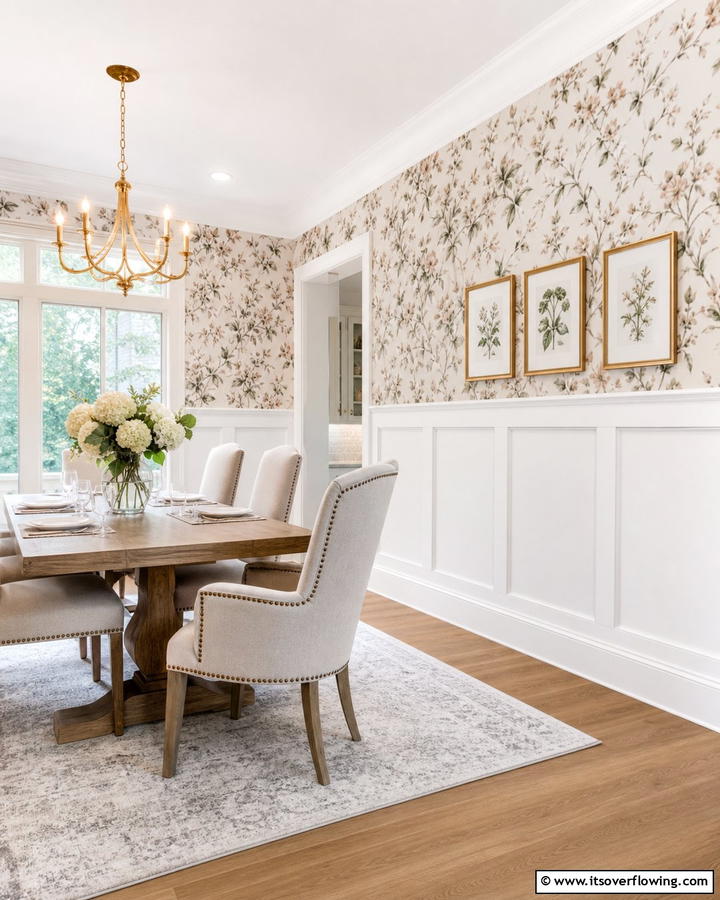 Board and Batten with Wallpaper - 25 Board and Batten Wall Ideas to Elevate Your Home’s Interior