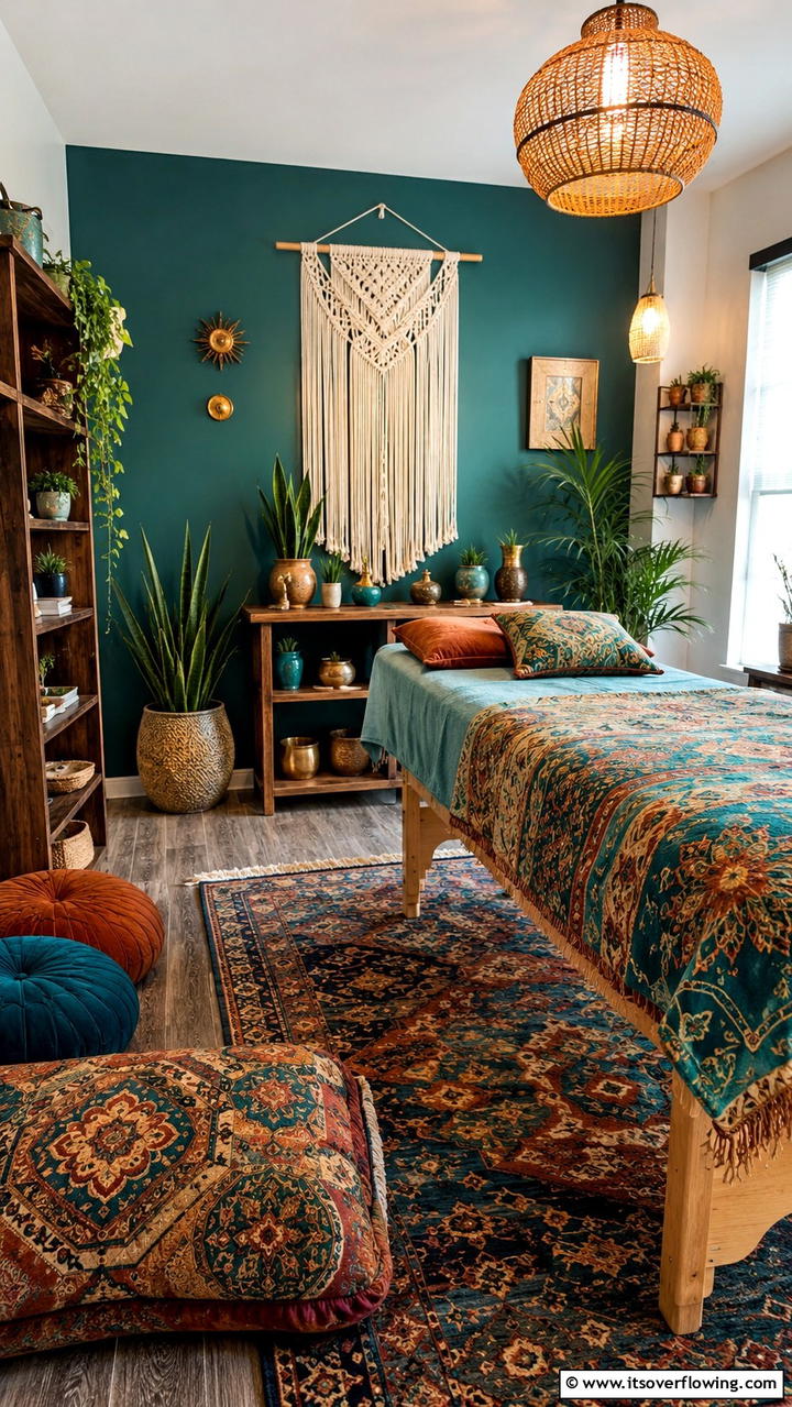Bohemian Bliss Facial Room - 30 Facial Room Ideas for At-Home Skincare Sanctuaries