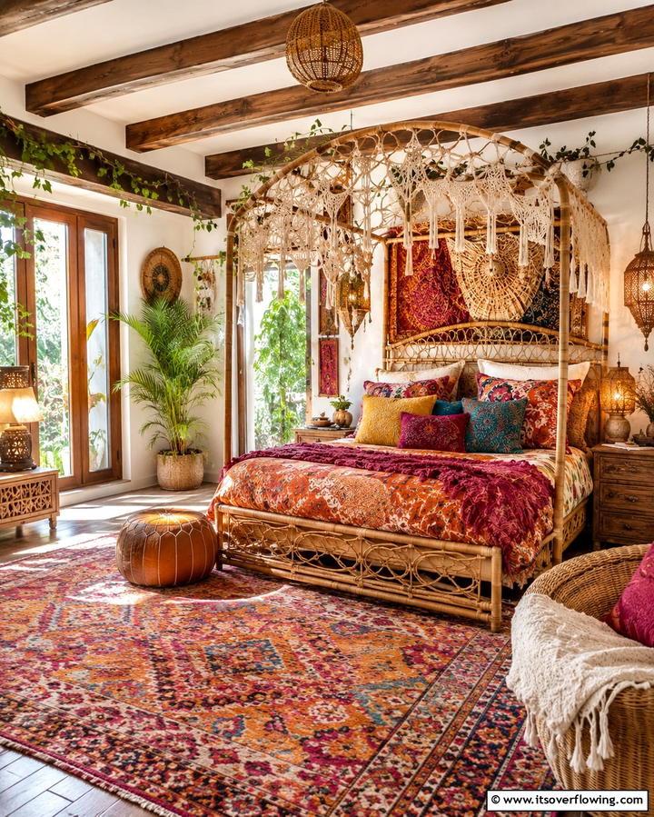 Bohemian Chic Charm - 30 Romantic Bedroom Ideas to Create a Cozy Love Nest