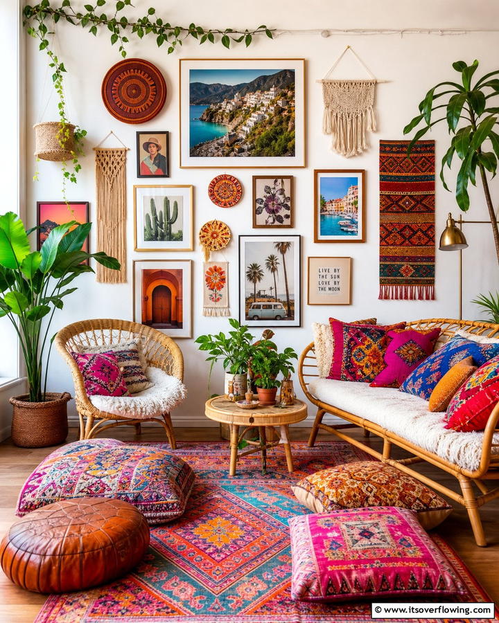 Bohemian Chic Gallery - 21 Photo Wall Arrangements for Personalized Home Galleries