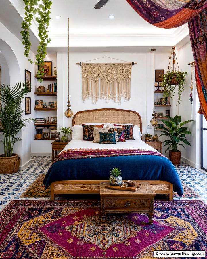 Bohemian Chic Sanctuary - 21 Bedroom Design Ideas to Craft a Personalized Relaxation Zone