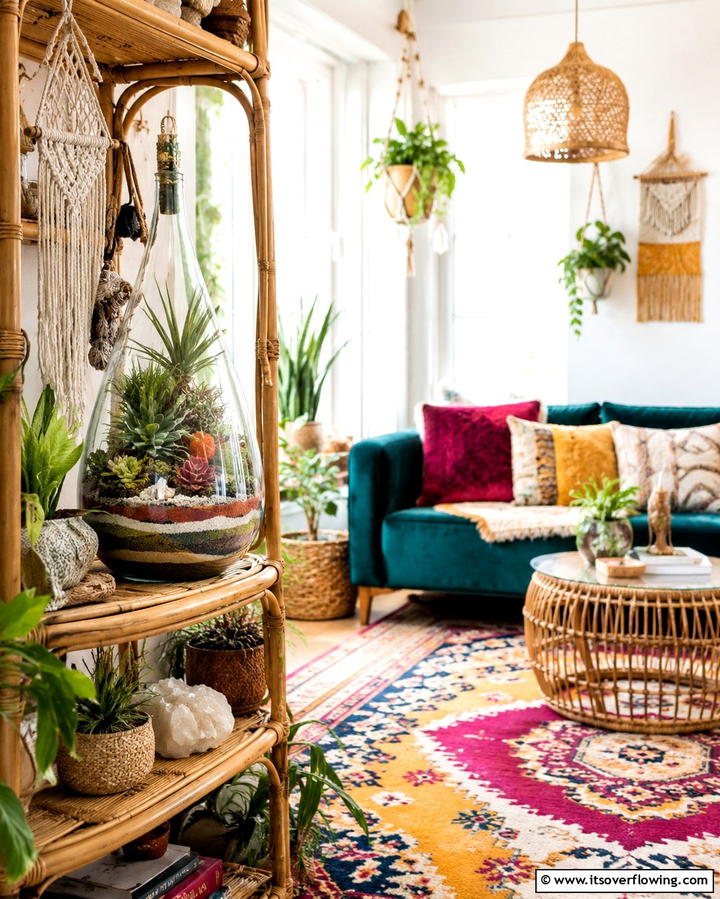 Bohemian Chic Terrarium - 30 Creative Terrarium Ideas for Indoor Gardening Enthusiasts
