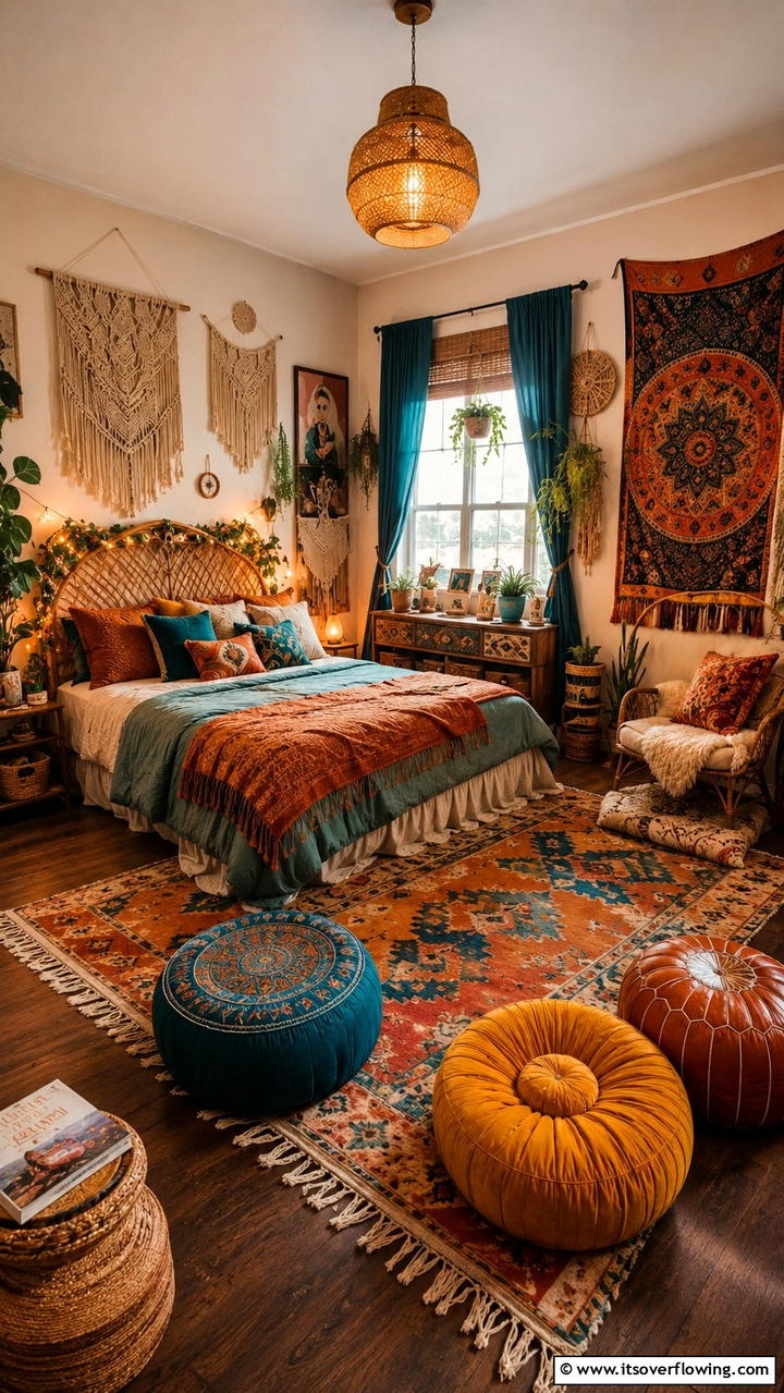 Bohemian Chic Vibes - 21 Trendy Teen Girl Bedroom Decor Ideas for Personal Style