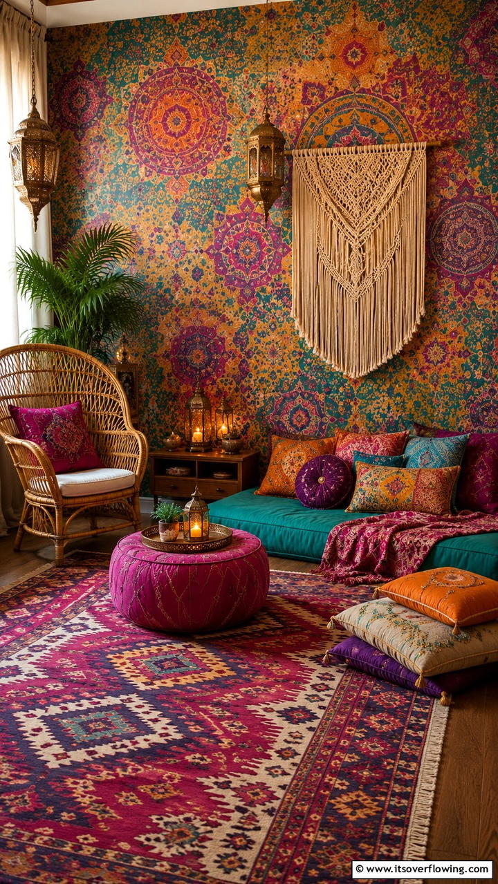 Bohemian Chic Wallpaper - 21 Bold Wallpaper Ideas to Transform Your Interior Walls