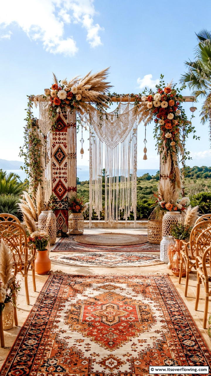 Bohemian Chic Wedding Arch - 21 Beautiful Wedding Arch Ideas for Ceremony Backdrops