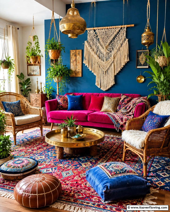 Bohemian Eclectic Mix - 30 Awkward Living Room Layout Solutions for Cohesive Design