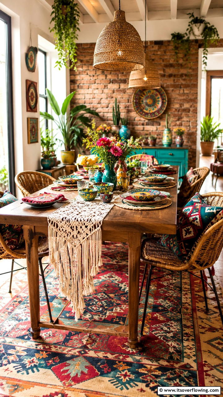 Bohemian Eclectic Table Setting - 21 Creative Table Setting Ideas for Every Occasion