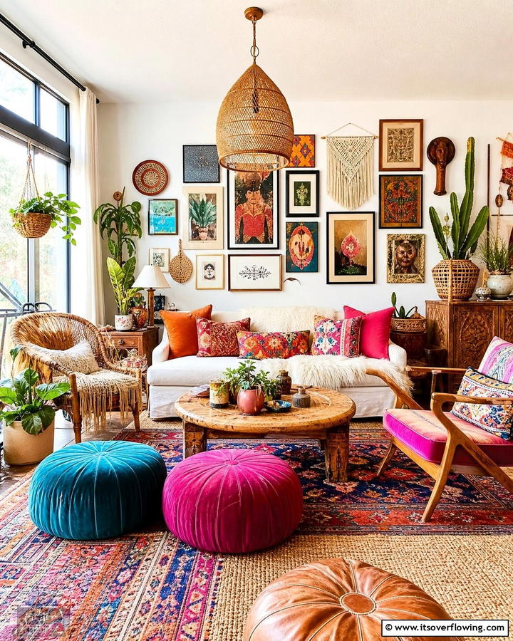 Bohemian Eclectic Vibes - 21 Modern Living Room Ideas for Stylish Gatherings