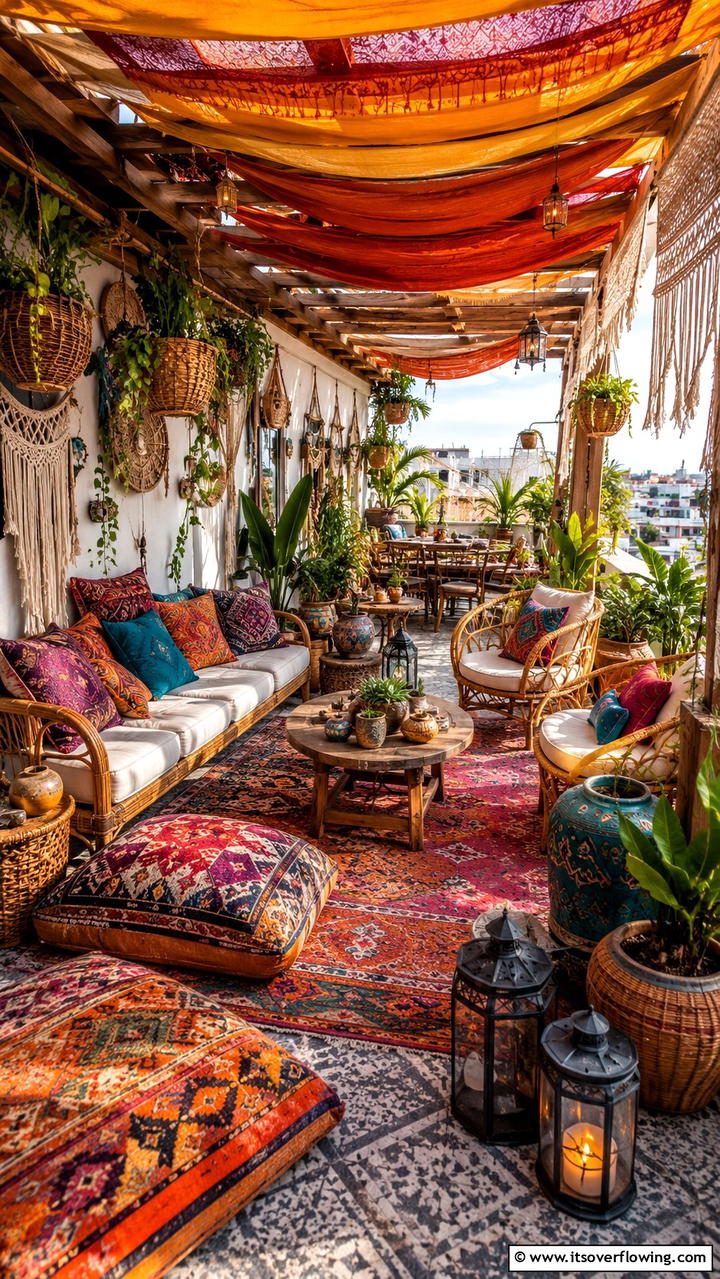 Bohemian Escape Veranda - 21 Veranda Ideas to Create a Relaxing Outdoor Retreat