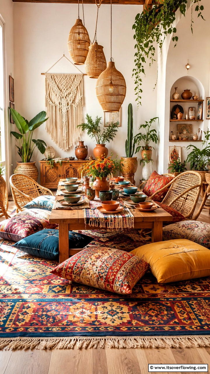 Bohemian Inspired Dining - 30 Dining Room Ideas for Memorable Gatherings
