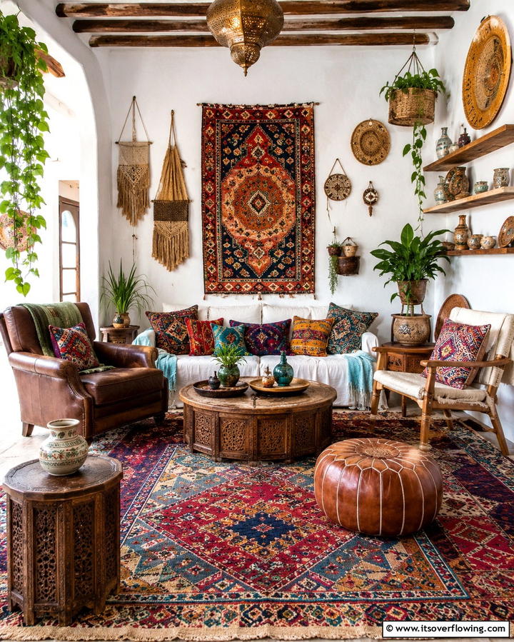 Bohemian Moroccan Mix - 30 Moroccan Living Room Ideas for Exotic Elegance