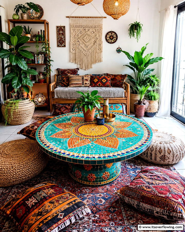 Bohemian Mosaic Table - 30 Innovative Table Design Ideas for Functional Spaces