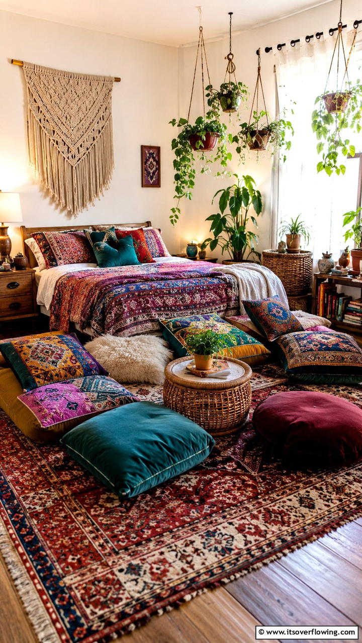 Bohemian Reading Retreat - 30 Bedroom Sitting Area Ideas for Relaxation & Style
