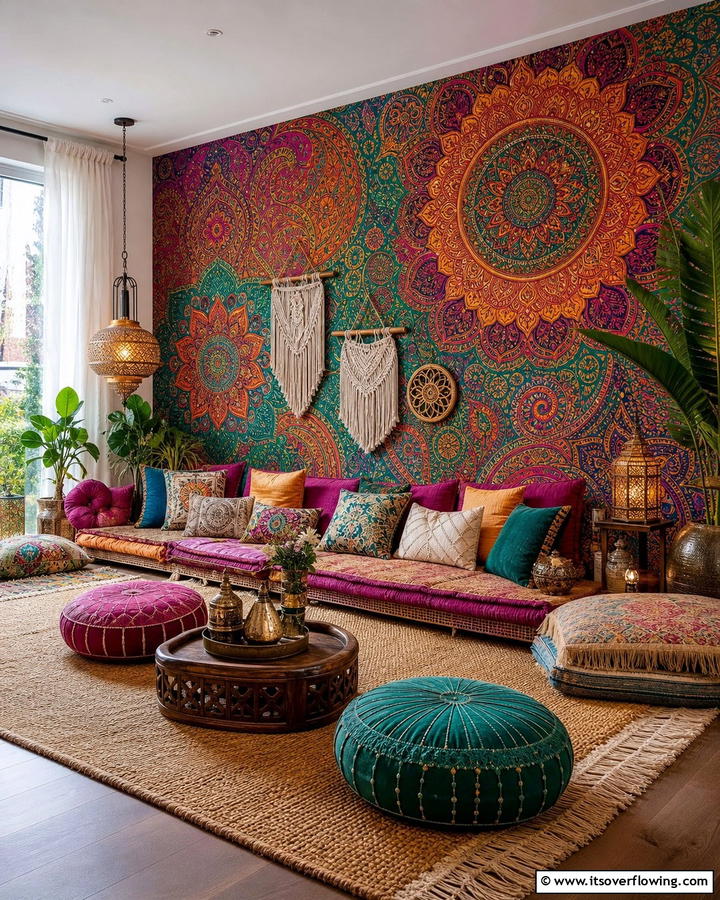 Bohemian Rhapsody - 21 Living Room Wallpaper Ideas to Refresh Your Decor