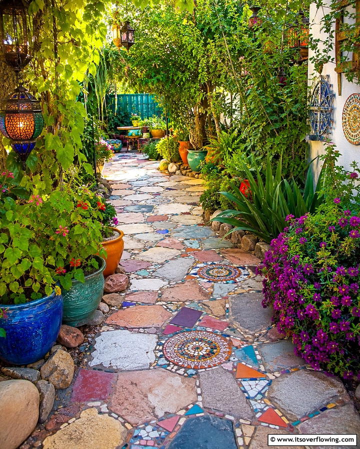 Bohemian Rock Path - 30 Rock Walkway Ideas to Elevate Your Garden Design