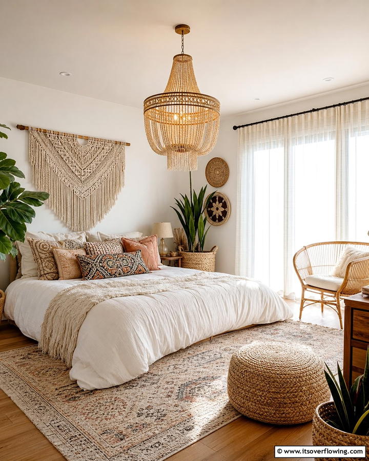 Bohemian Vibes - 20 Bedroom Chandelier Ideas to Elevate Your Space