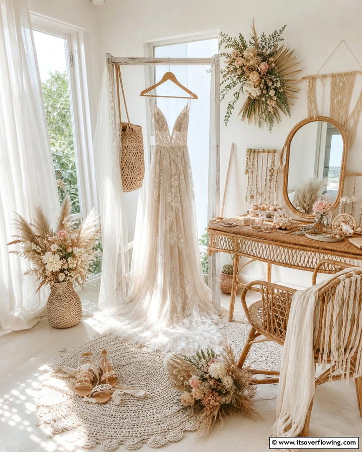 Boho Bridal Attire and Accessories - 21 Boho Wedding Ideas for a Free-Spirited Celebration