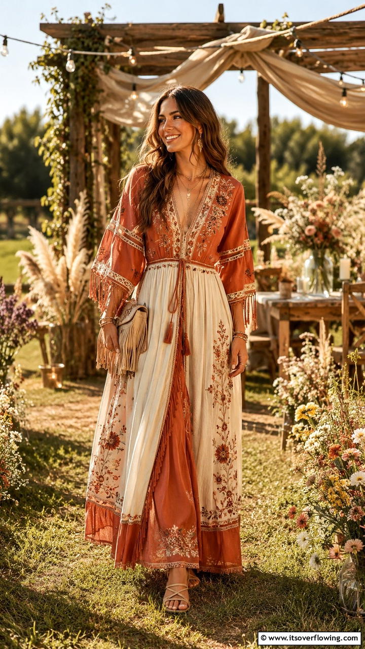 Boho Chic - 30 Guest Wedding Outfit Ideas- Stylish Attire Inspiration