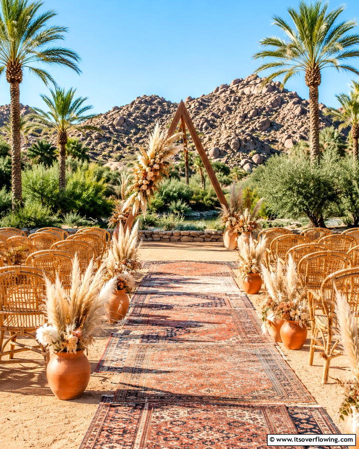 Boho Chic Ceremony - 30 Unique Wedding Ceremony Ideas for Your Perfect Day
